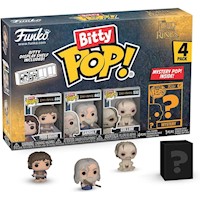Funko Pop | Pack 4 Bitty de El Señor de los Anillos (Frodo, Gandalf, Gollum y figura sorpresa)